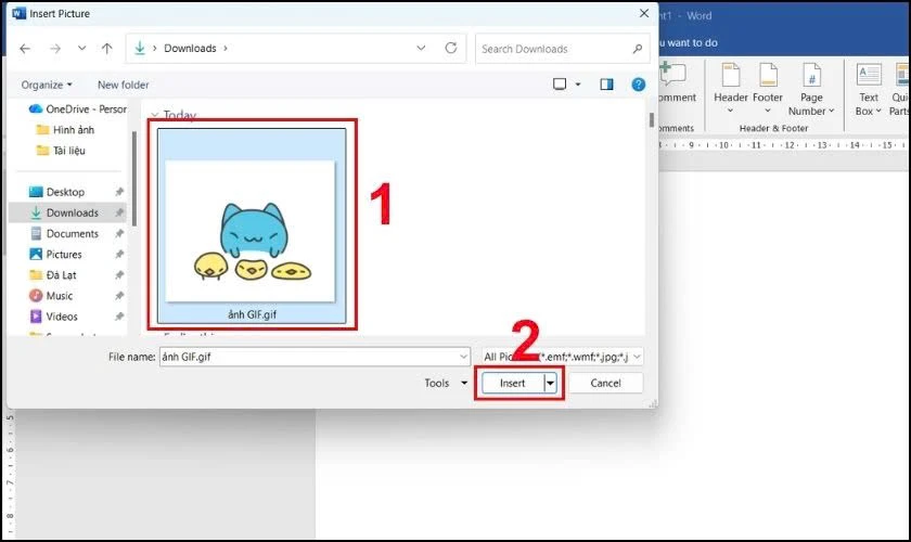 Cách chèn ảnh động GIF vào Word hiệu quả nhanh