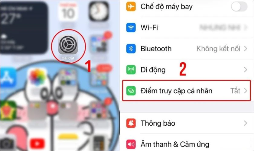 Tắt và bật lại điểm phát Wi-Fi