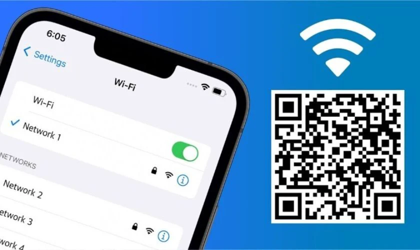 C&aacute;ch chia sẻ pass Wifi tr&ecirc;n iPhone cho Android bằng QR