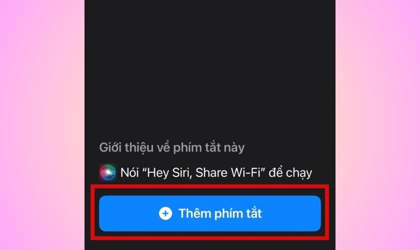 Thiết lập ph&iacute;m tắt để chia sẻ wifi 