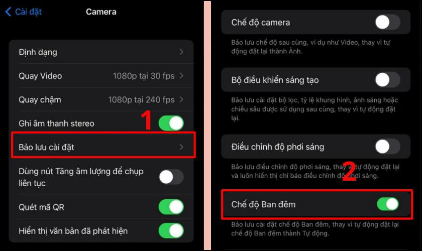 Chỉnh bộ lọc trắng đen tr&ecirc;n camera iPhone 13