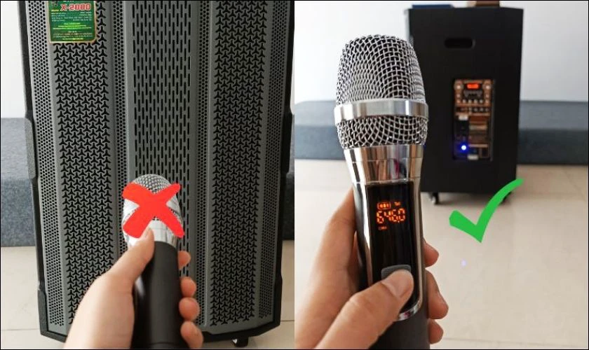 Vị tr&iacute; loa v&agrave; mic qu&aacute; gần l&agrave; nguy&ecirc;n nh&acirc;n g&acirc;y ra tiếng h&uacute; trong loa