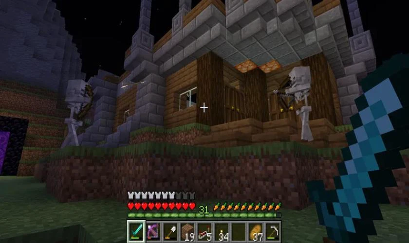 Tham gia chiến đấu và sinh tồn trong Minecraft miễn phí