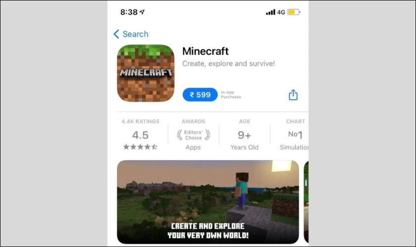 Cách tải Minecraft trên điện thoại iOS