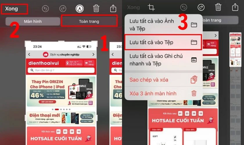 Cách chụp hình màn hình kéo dài trên iPhone 11