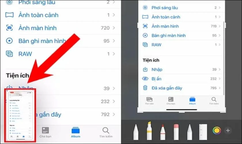 C&aacute;ch chỉnh sửa v&agrave; chia sẻ ảnh chụp m&agrave;n h&igrave;nh iPhone
