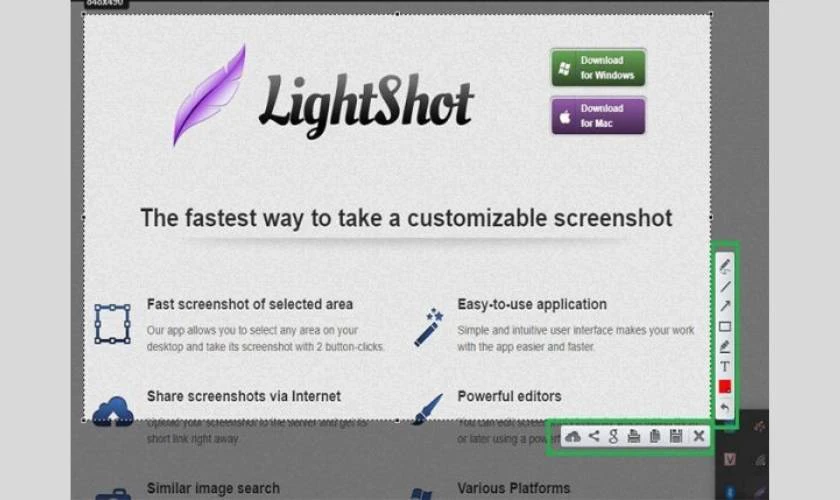 Cách chụp màn hình máy tính Dell bằng Lightshot