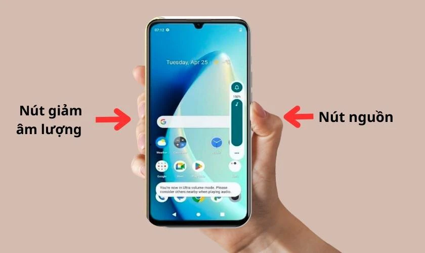 C&aacute;ch chụp m&agrave;n h&igrave;nh điện thoại Realme C21Y, C11, C53 bằng ph&iacute;m cứng&nbsp;