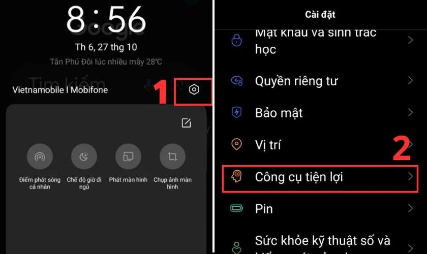 C&aacute;ch chụp m&agrave;n h&igrave;nh Realme bằng thanh b&ecirc;n th&ocirc;ng minh