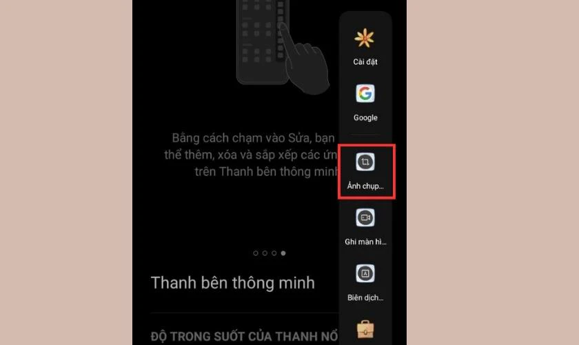 Hướng dẫn sử dụng thanh b&ecirc;n th&ocirc;ng minh chụp m&agrave;n h&igrave;nh&nbsp;