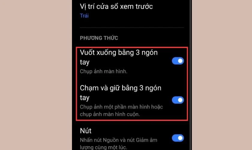 Hướng dẫn thiết lập cử chỉ th&ocirc;ng minh trong C&agrave;i đặt