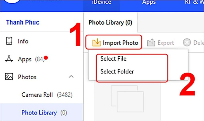 Thực hiện các bước sử dụng phần mềm 3uTools