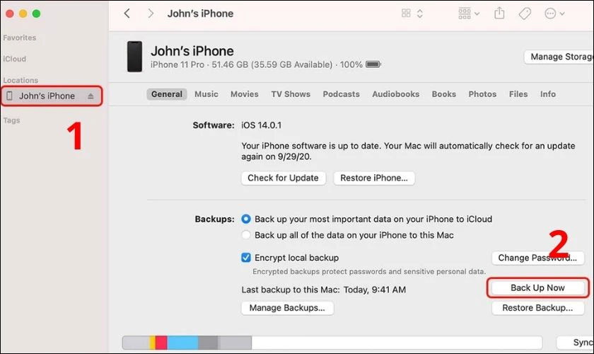 Dùng Finder để chuyển hình ảnh từ iPhone sang iPhone mới