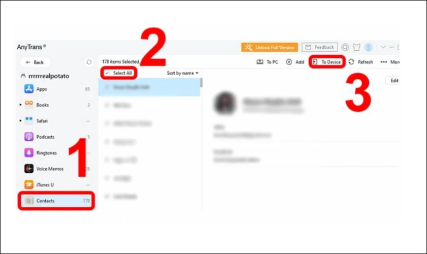Dùng phần mềm AnyTrans để chuyển đổi dữ liệu trên iPhone