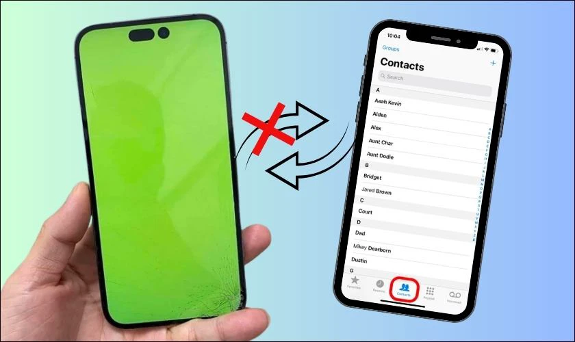 Chuyển danh bạ từ iPhone cũ bị hư sang iPhone mới