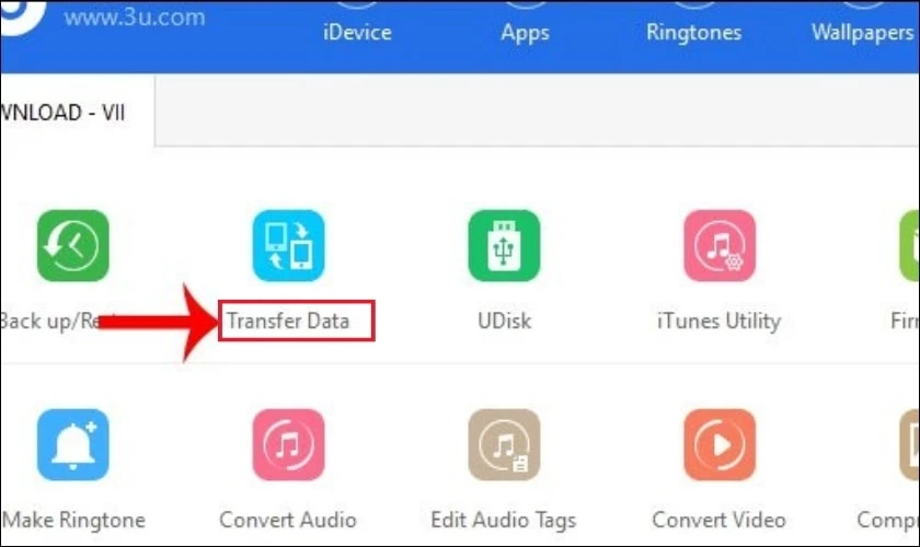 Cách chuyển dữ liệu bằng 3uTools