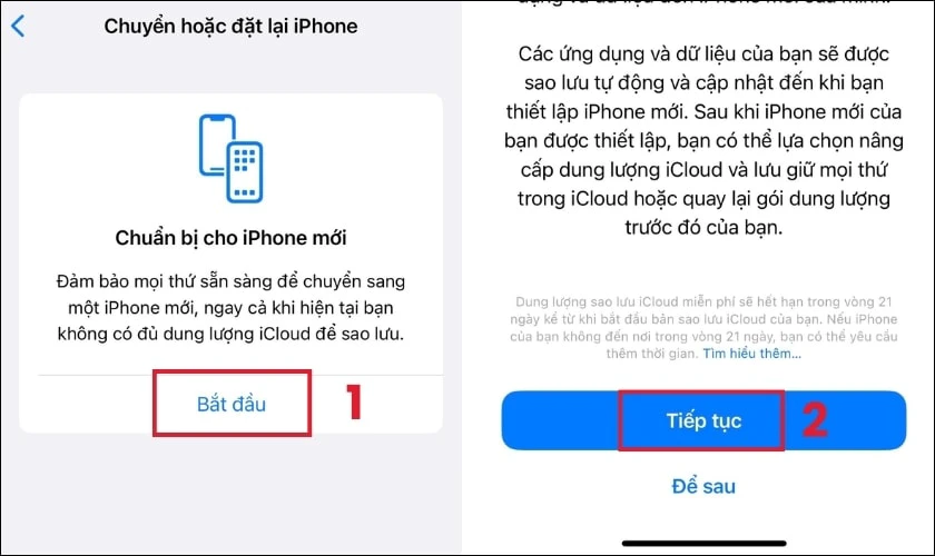 Các bước chuyển dữ liệu trên iPhone đơn giản