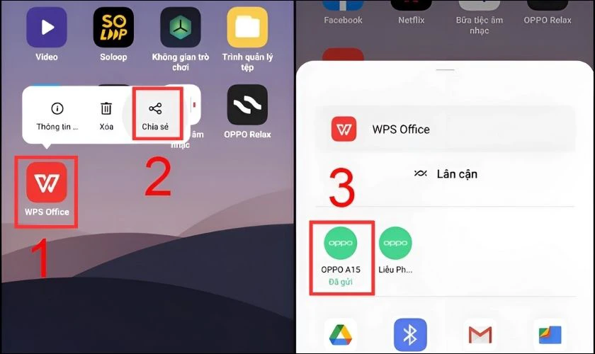 Thực hiện chia sẽ dữ liệu từ OPPO cũ sang OPPO mới