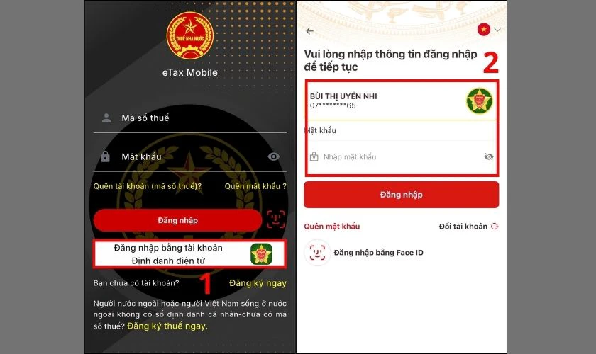 Cách đăng ký eTax Mobile bằng VNeID