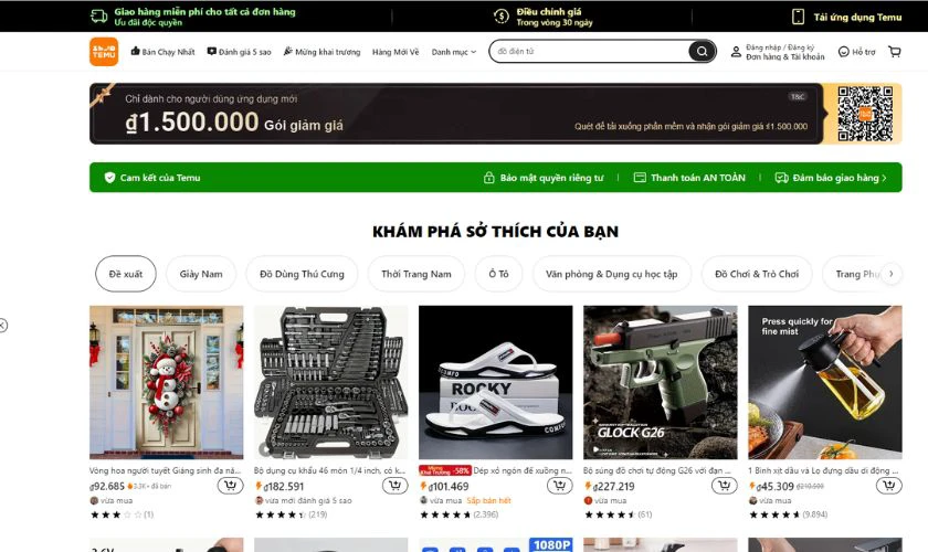 C&aacute;ch đăng k&yacute; t&agrave;i khoản Temu tr&ecirc;n website Temu.com