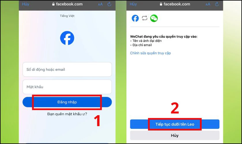 Cách đăng ký WeChat không quét mã bằng Facebook dễ thực hiện