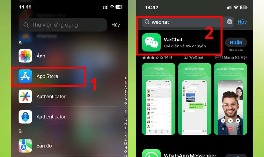 Cách đăng ký Wechat trên điện thoại iPhone