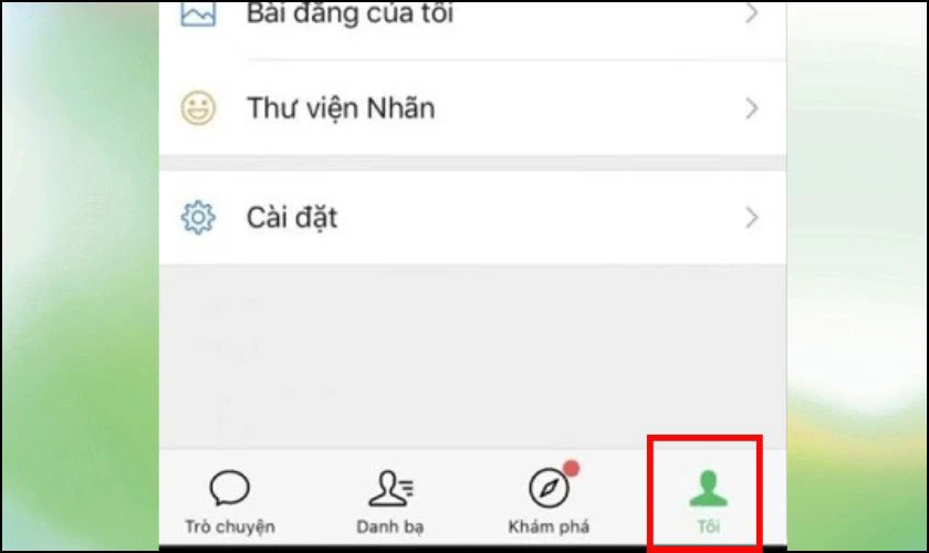 Sau khi đăng ký thành công, bạn có thể vào mục Me (Tôi)