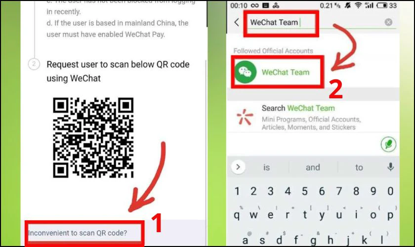 Cách đăng ký WeChat không cần quét mã bằng WeChat Team