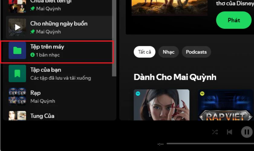 C&aacute;ch đăng nhạc l&ecirc;n Spotify cục bộ v&agrave;o danh s&aacute;ch ph&aacute;t
