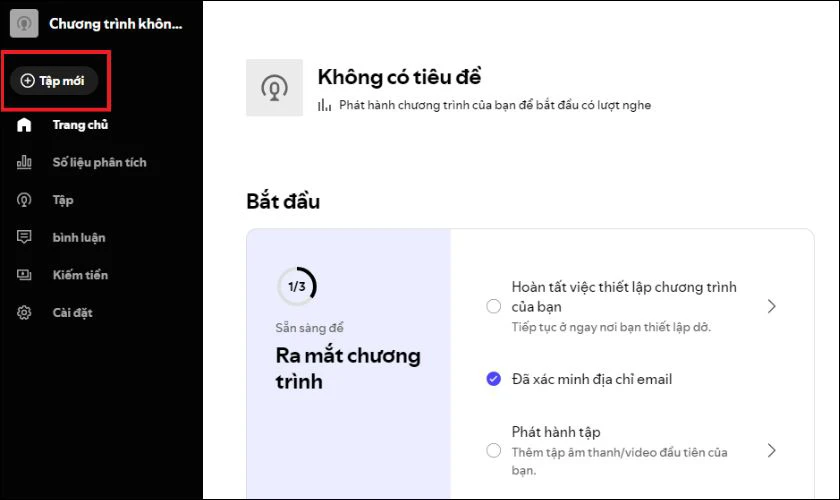 Nhấn Tập mới