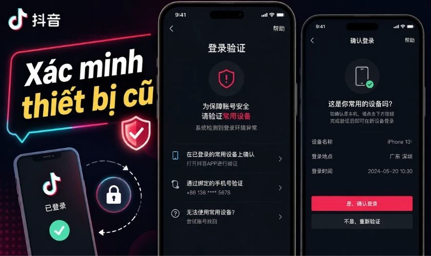 Tài khoản yêu cầu xác minh thiết bị cũ