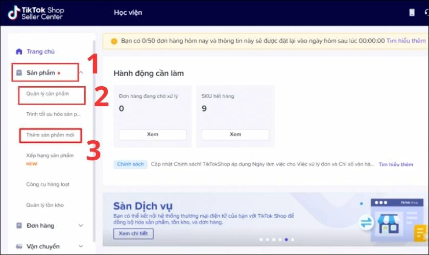 Cách đăng sản phẩm mới lên TikTok Shop