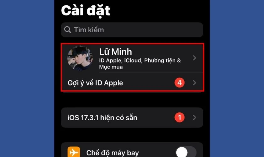 Cách đăng xuất ID Apple trên iPhone trong Cài đặt
