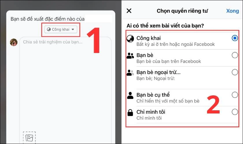 Có thể tùy chỉnh đối tượng xem được đánh giá Page trên Facebook không?