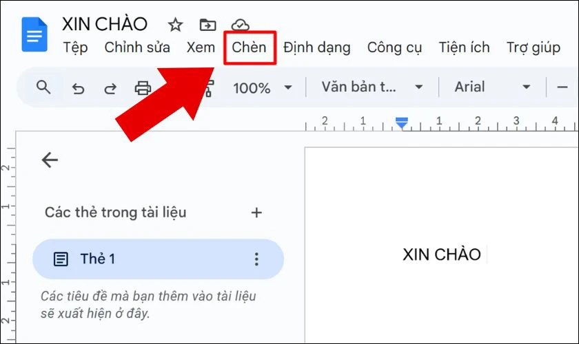 Cách đánh số trang trong Google Docs từ trang 2