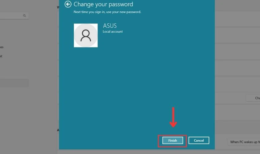 Kết quả sau khi đặt password cho m&aacute;y t&iacute;nh