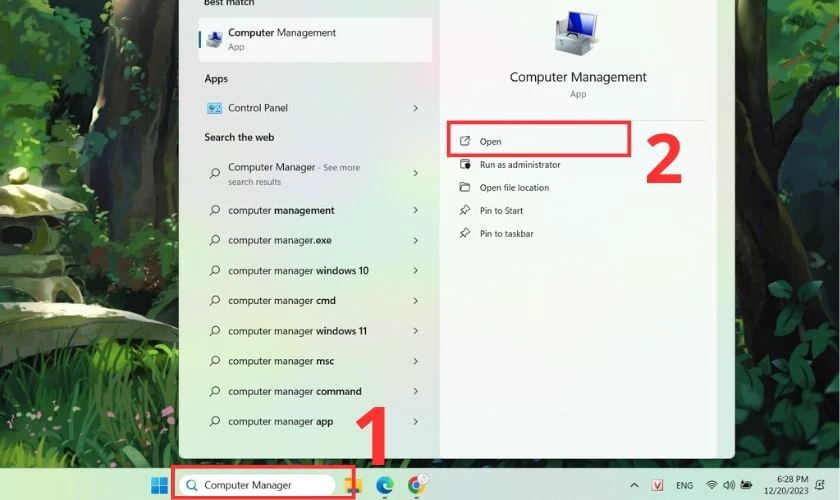Đặt mật khẩu m&aacute;y t&iacute;nh với Computer Management