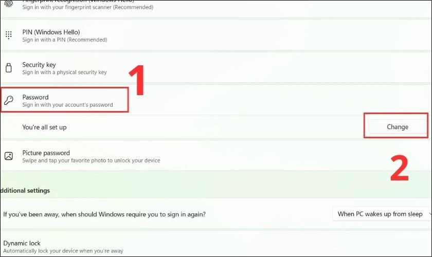 C&agrave;i đặt password mới cho m&aacute;y t&iacute;nh Win 11
