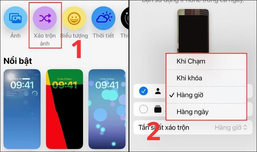 Chọn tiếp v&agrave;o mục x&aacute;o trộn ảnh 