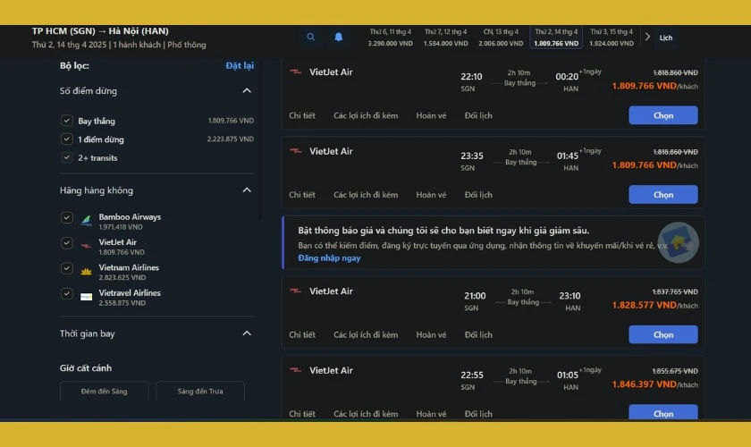 Cách đặt vé máy bay online giá rẻ bằng website