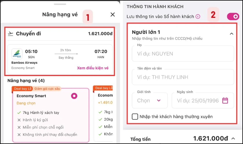 Cách đặt vé máy bay online giá tốt