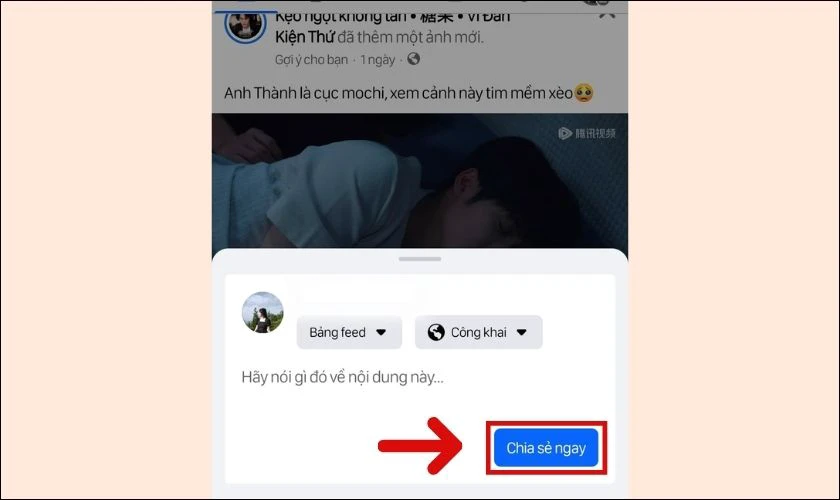 Nhấn n&uacute;t Chia sẻ ngay