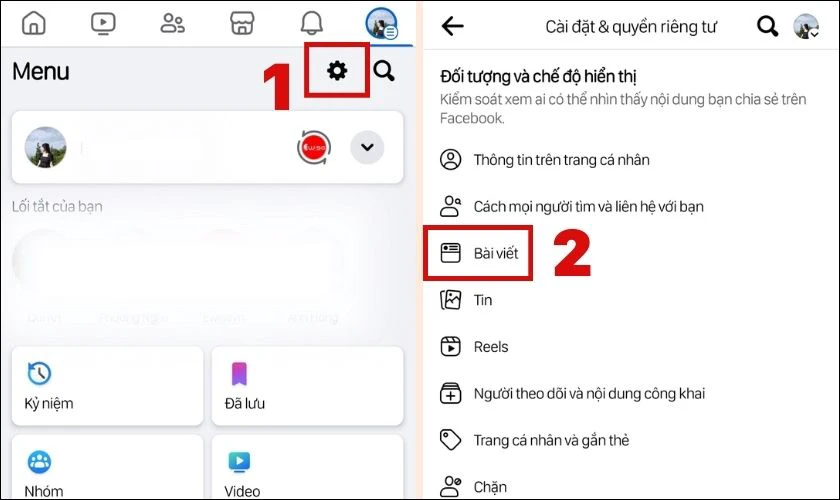 Ấn v&agrave;o biểu tượng C&agrave;i đặt ở ph&iacute;a tr&ecirc;n m&agrave;n h&igrave;nh