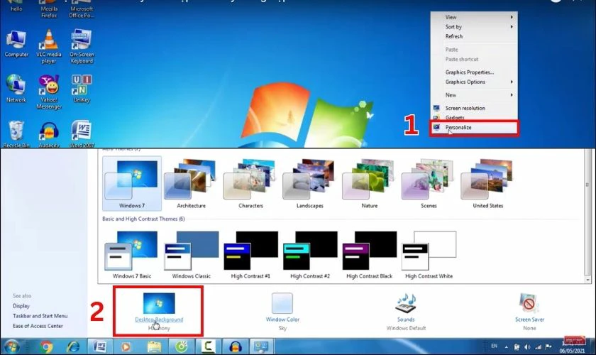 C&aacute;ch đổi h&igrave;nh nền m&aacute;y t&iacute;nh Win 7 trong Settings