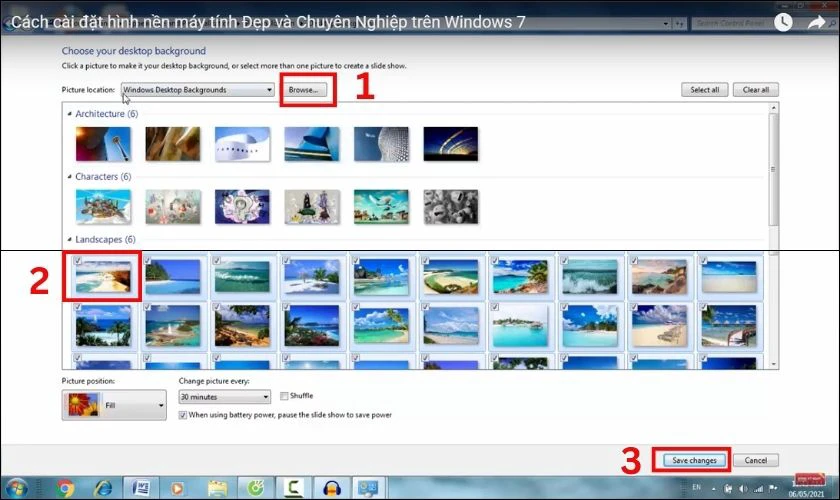 Chọn ảnh từ m&aacute;y t&iacute;nh v&agrave; lưu lại