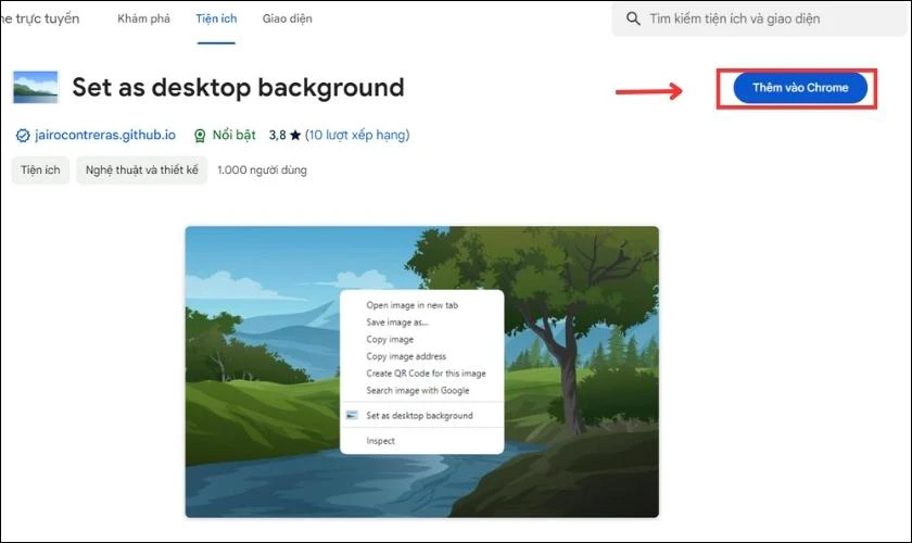 C&aacute;ch đổi h&igrave;nh nền m&aacute;y t&iacute;nh với tr&igrave;nh duyệt Google Chrome