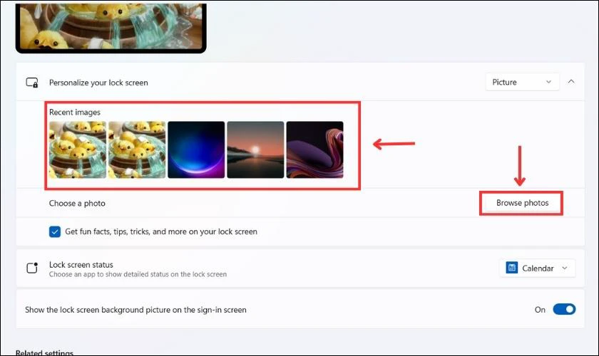 Chọn v&agrave;o Browse để t&igrave;m ảnh 