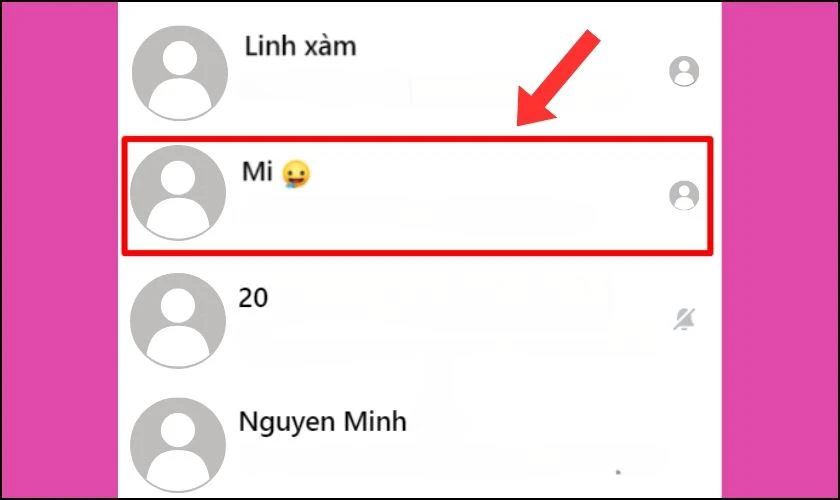 Mở ứng dụng Messenger