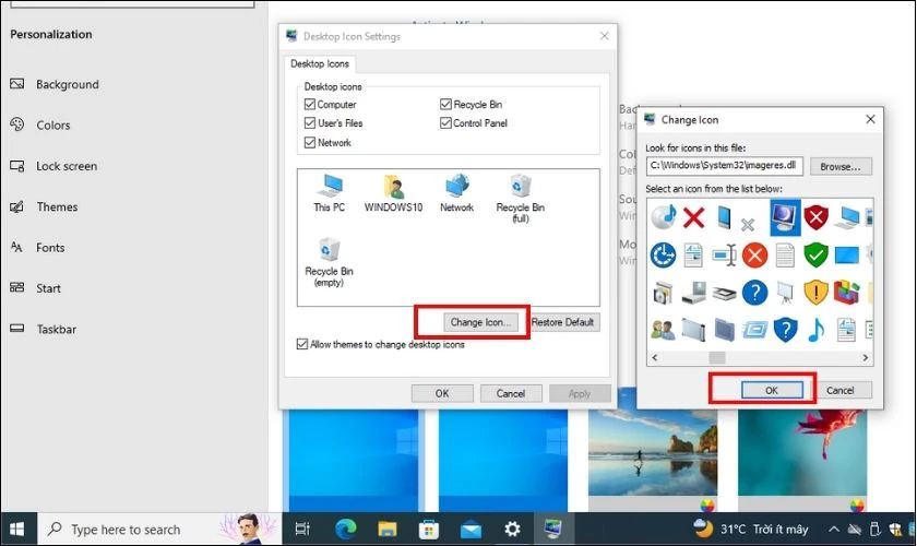 Thay đổi icon thư mục tr&ecirc;n m&aacute;y t&iacute;nh Win 10