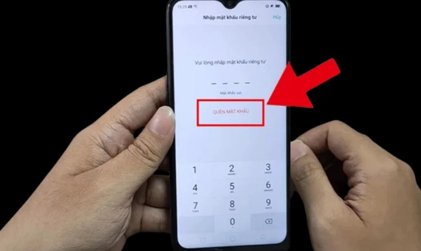 Chọn qu&ecirc;n mật khẩu để đặt mật khẩu mới cho thiết bị